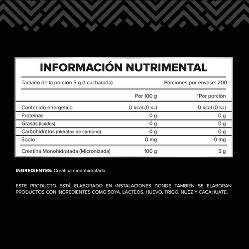 Creatina Yaoca 1 Kg Polvo Natural - Suplemento Deportivo Natural