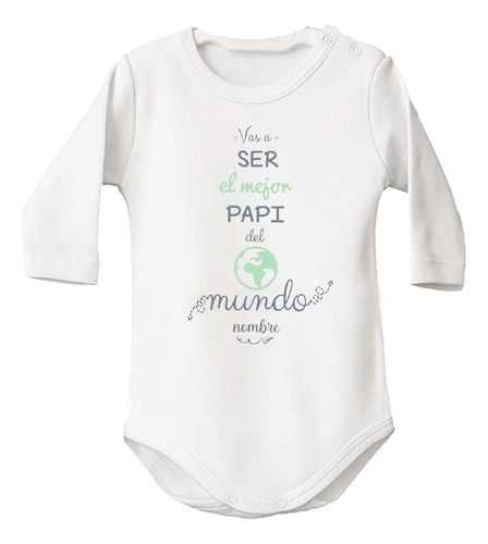 Body Bebe 1er Día Del Padre Frase El Mejor Papá Regalo Ideal Blanco 3-6