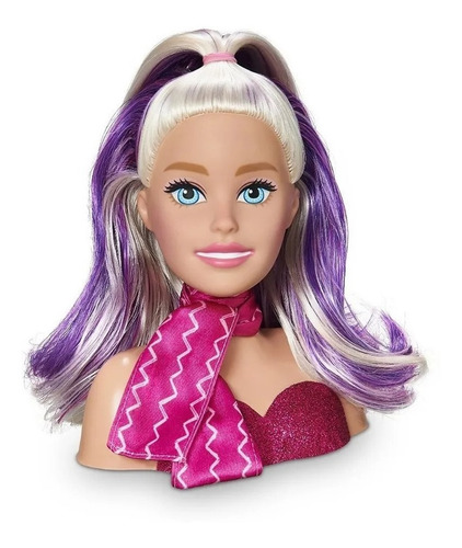Imagem 7 de 8 de Barbie Busto Maquiar E Pentear Original Mattel Com 24 Itens