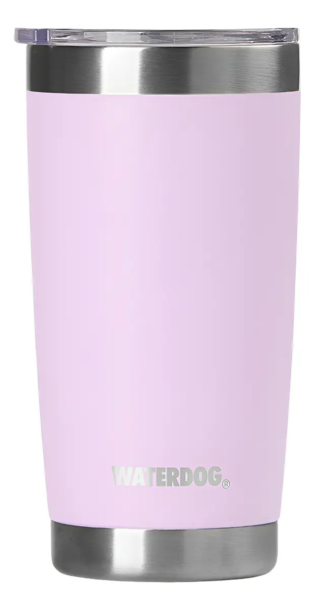 Vaso Térmico Waterdog Borda 500ml Acero Inoxidable C/tapa Rosa