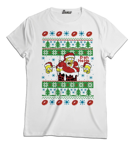 Playera Navideña Homero Simpson Santa Sueter Feo Nav122