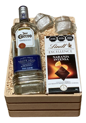 Caja De Regalo Tequila Jose Cuervo Chocolate Tequileros Papá Azul