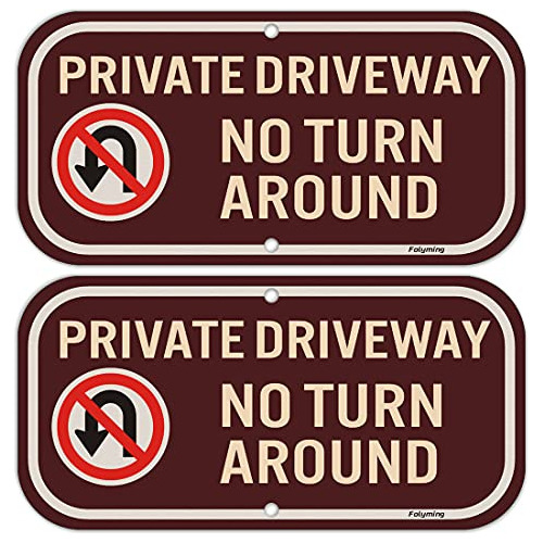 Paquete De 2 Letreros Con Texto En Inglés «private Driveway
