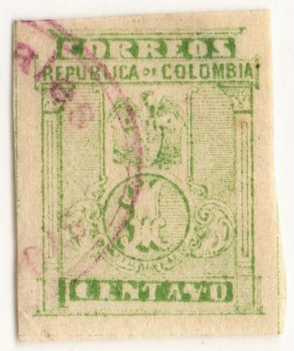 Colombia 1 Centavo 1904 Estampilla L T 207d