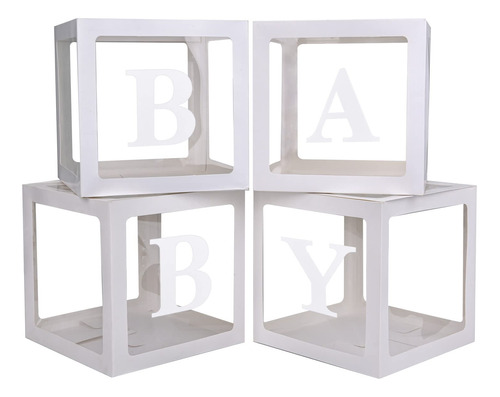Pabues Cajas De Beb Con 4 Letras Para Baby Shower, Caja De G