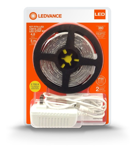 Tira De Led Ledvance 4,8w Luz Día/fría Con Fuente 220v 