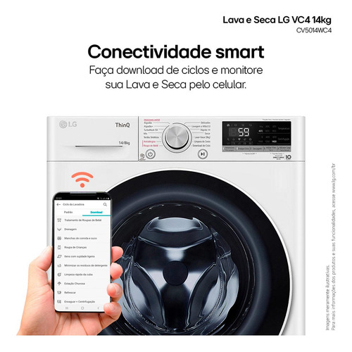 Lava & Seca 14 Kg LG Smart Com Inteligência Artificial Aidd