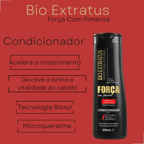 Condicionador Força Com Pimenta 350ml Bio Extratus