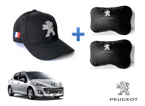 Gorra Bordada + Par Cojines Asiento Peugeot 207 2008 A 2014