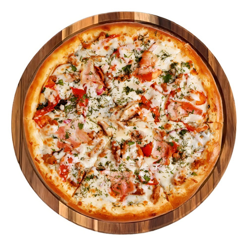 Kit 3 Tábua Suporte De Madeira Para Corte Pizza - 20 Cm