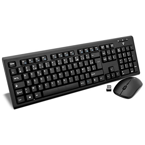 V7 Teclado Amp; Mouse - Usb Inalámbrico Rf - Francés Fkc6k