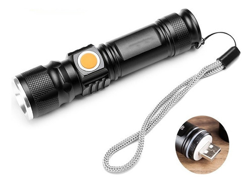 1000 Lm Mini Linterna Portátil Recargable Con Zoom Cgq 60 W