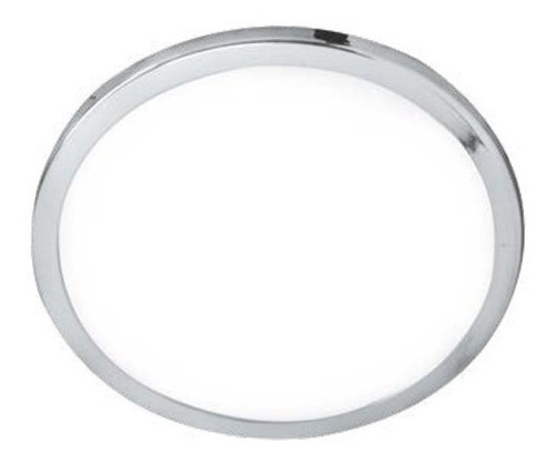 Luminario Empotrado Circular Con Base Ajustable Cromado 12w Color Blanco