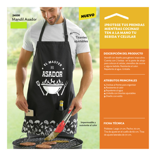 Mandil Asador Betterware Código 24530