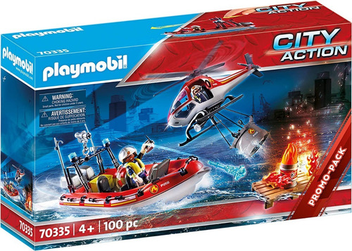 Figura Armable Playmobil City Action Misión Rescate 100 Pzas