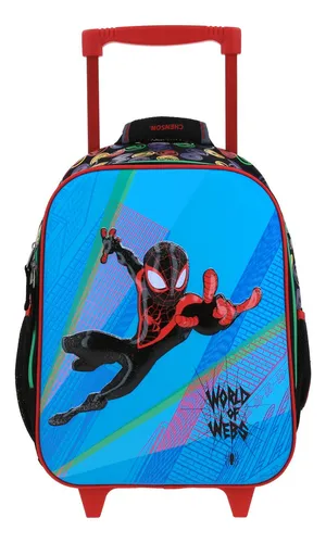 comprar Mochila Miles Morales Feiquer Kinder Con Carro Mm70323-3 Color Multicolor