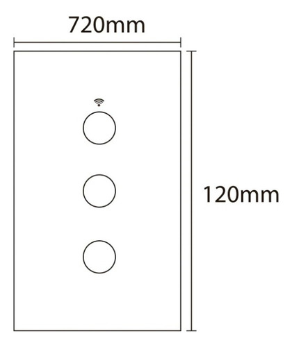 Interruptor Inteligente Triple Wifi Blanco Cable Neutro Voltaje nominal 240V