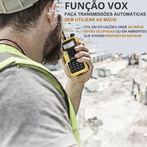 Kit 4 Rádios Baofeng Walkietalk Uvs9plus Rádiofm 2800mah 10w