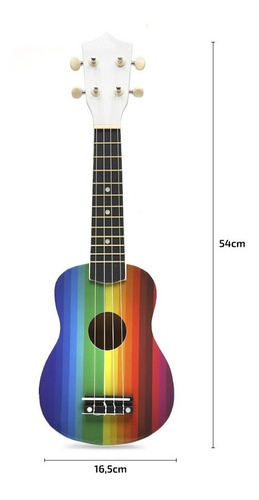 Imagen 4 de 6 de Ukelele Soprano Infantil Guitarra De Madera Con Funda Niños
