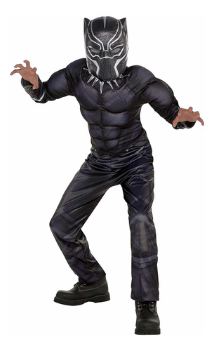 Disfraz De Black Panther Para Niño Con Máscara