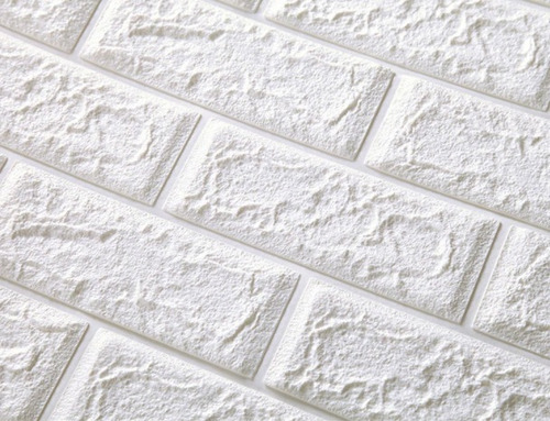 Imagen 6 de 8 de Papel Tapiz Ladrillo Blanco 3d - Autoadhesivo Para El Hogar