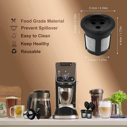 2 1 Juego De Filtros De Café Para Cafetera Ninja Dual Brew
