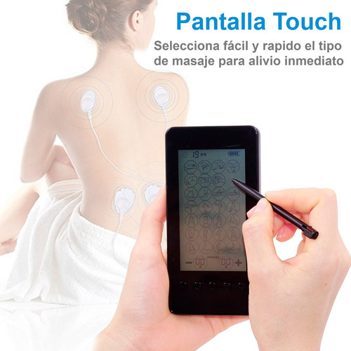 Electro Estimulador 1032 Tens 28 Modos Vak Masaje Recargable Touch