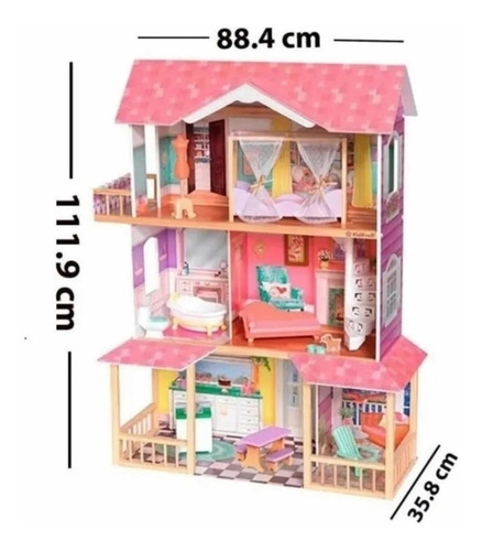 Casa De Muñecas Madera Kidkraft Viviana Con Accesorios (Usado)