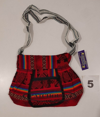 Imagen 4 de 7 de Cartera Morral Bolso Bandolera Aguayo Artesanal Oval Chico