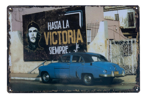 Cuadro Metalico Vintage Diseño Che Guevara.