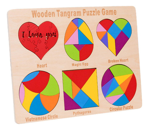 De Madera De Las Formas De Tangram Juega Los Juguetes 6 De