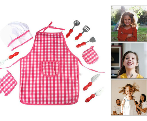 Disfraz De Chef Juego De Rol Conjunto De Cocina Para Niños