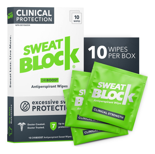 Sweatblock Toallitas Antitranspirantes Clinical Strength Dri