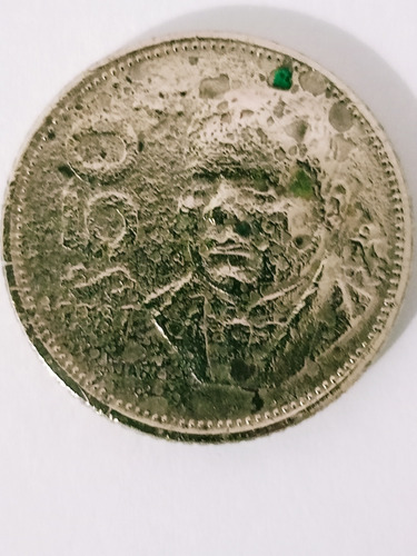 1 Moneda De $50.00 Año 1987 De Benito Juárez C/ Error .