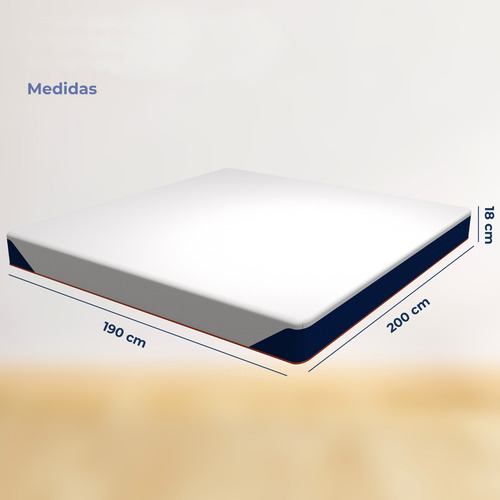 Colchon King Size Basic Recovery Memory Foam Drjoohn 18 Cm Blanco