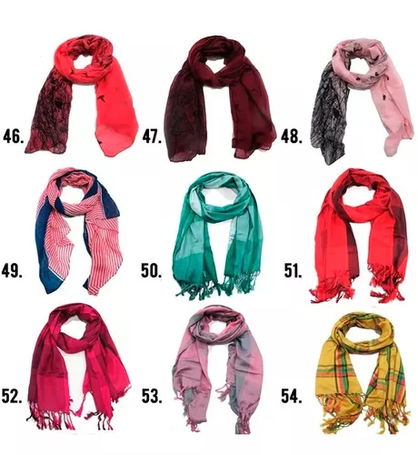 Pashminas Por 12 Chalina Pashmina Hombre Mujer