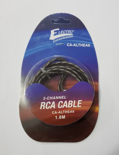 Cable Rca 1.82 Mts. Flexible Para  Audio Puntas Doradas