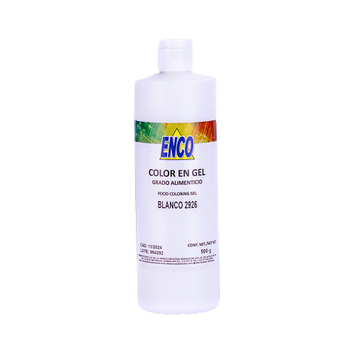 Color Gel Blanco Reposteria 500 Grs. Enco 2926-500