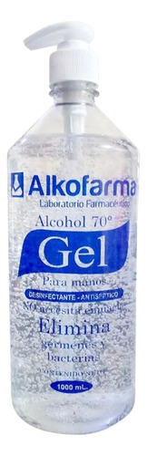 Alcohol En Gel 70° 1litro Antibacterial Alko Farma