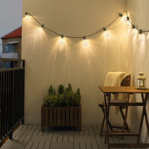 Luces De Cuerda Al Aire Libre Led De 100 Pies Impermeables C