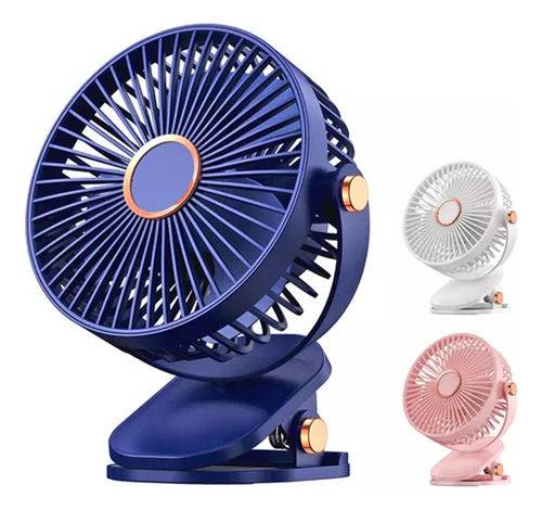P Ventilador De Escritorio Recargable Luz Led Usb