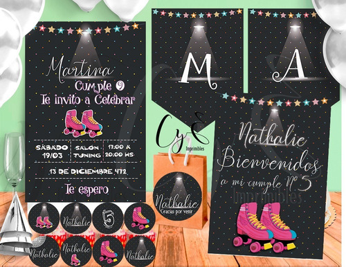Cye Imprimibles Patines Kit Fiesta.