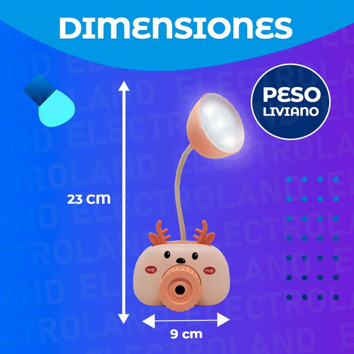 Imagen 6 de 10 de Velador Led Flexible Lampara Lapicero Sacapuntas Infantil