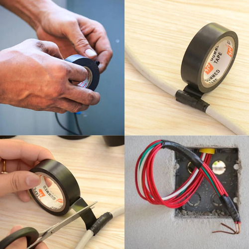 Kit Com 10 Fita Isolante Pvc Anti-chama 5 Metros Eletricista