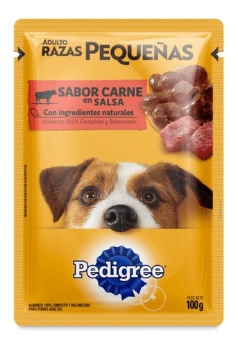 Sobre Pedigree Razas Pequeñas Carne 100gr - Pack 36 Un