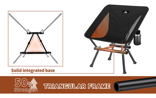 Silla De Camping Anyoker 133zz-sjb Ligera Y Plegable Café Café