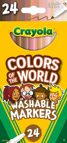 Crayola Marcadores Colors Of The World (24 Quilates), Marca.