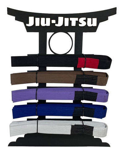Porta Faixas Preto Jiu-jitsu Personalizado 1386