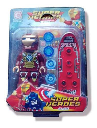 Iron Man Figura Muñeco Bloque Genérico De 9cm