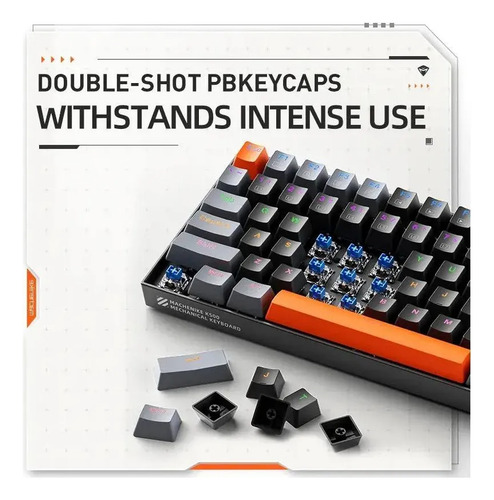 Teclado Gamer Mecânico Machenike B-84 Tkl 75% Red Switch